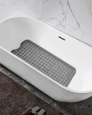 PVC Bath Mat Translucent Grey 3